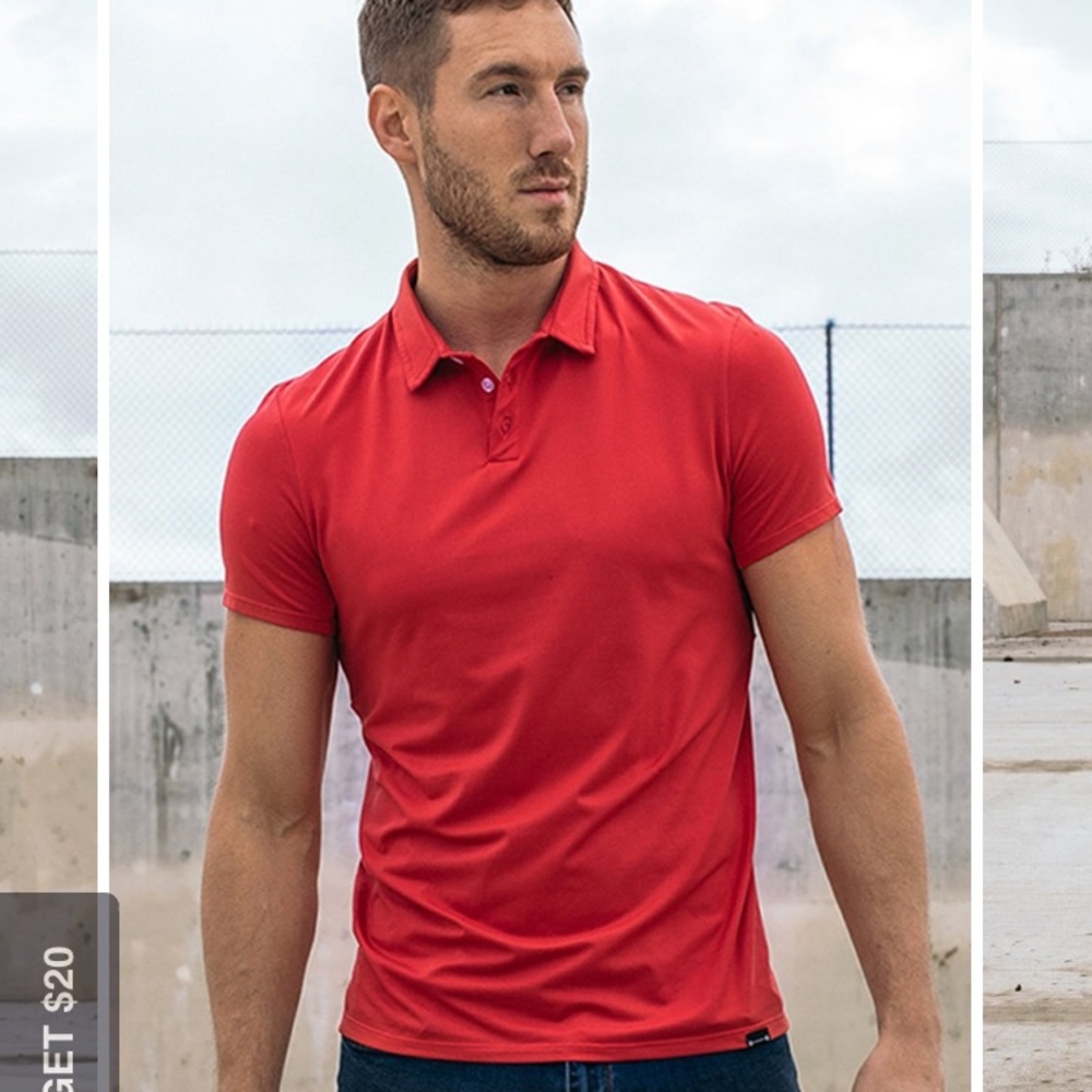 Men’s Polo Crimson, Barbell